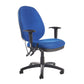 Sofia Adjustable Lumbar Operators Chair in blue.