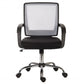 White office chair with mesh backrest on a white background