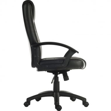 Black office chair on a white background