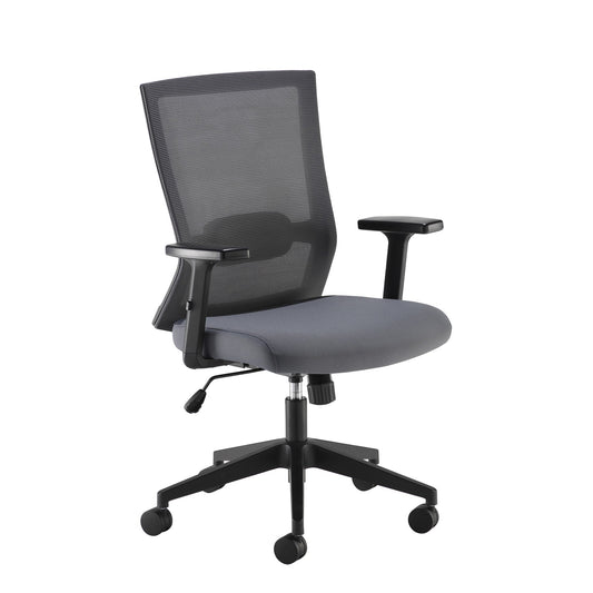 Travis Mesh Back Operator Chair in grey.