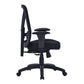 Black office chair with adjustable backrest on a white background