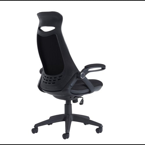 Black office chair on a white background