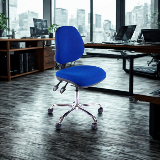 Juno Medium Back Chrome Office Chair | Chilli Seating