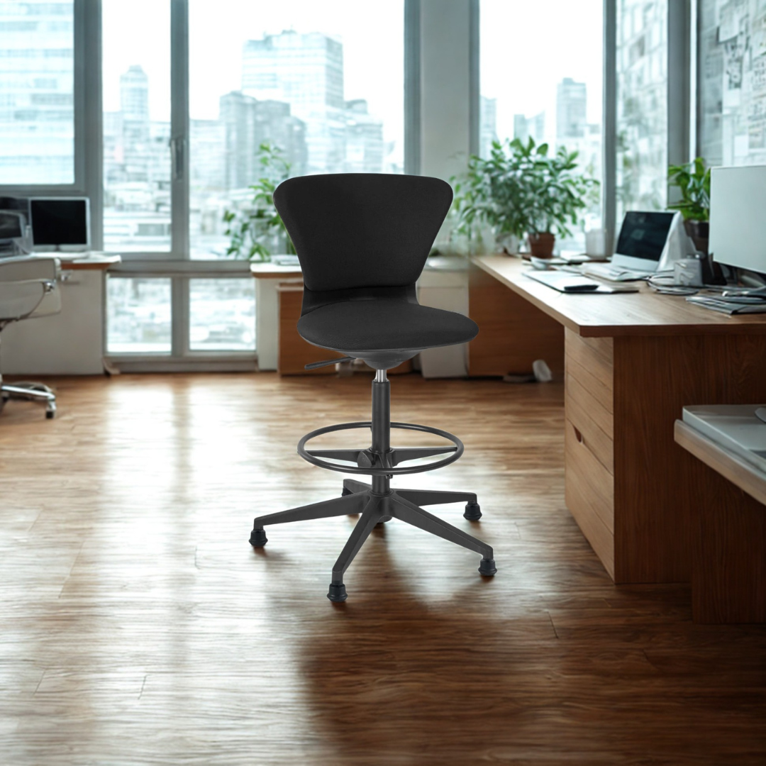 Kurv Draughtsman Chair Black Fabric