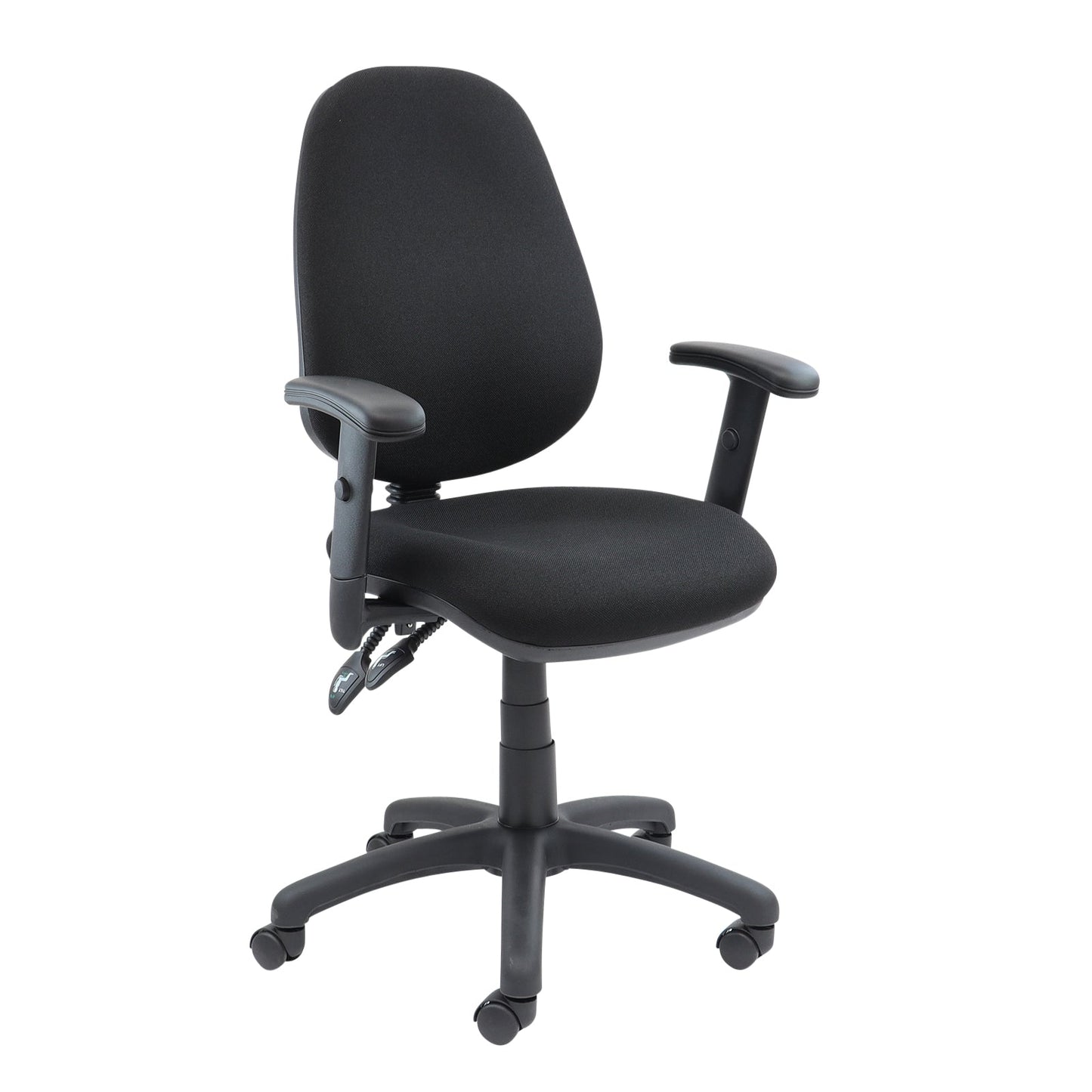 Vantage 100 2 Lever Pcb Operators Chair in black.