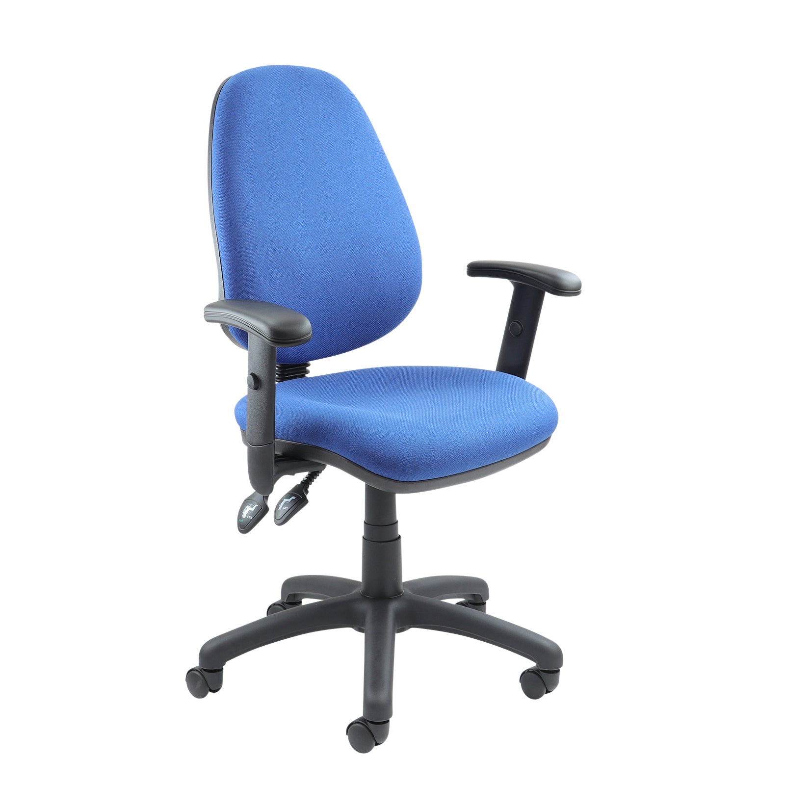 Vantage 100 2 Lever Pcb Operators Chair in blue.