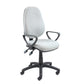 Vantage 100 2 Lever Pcb Operators Chair in grey with armrests.