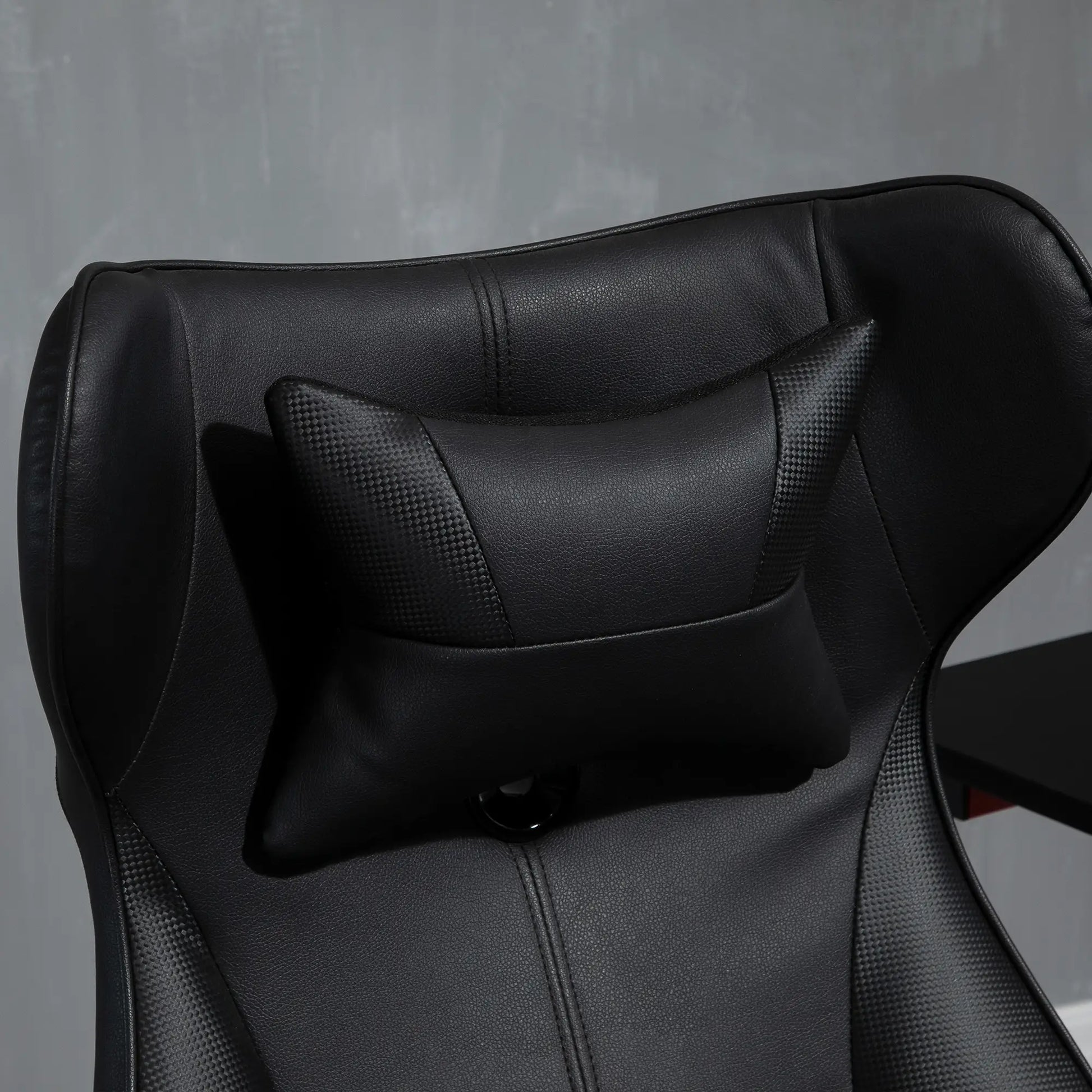 Video Game Chair with Lumbar Support, Racing Style Chair, Black headrest