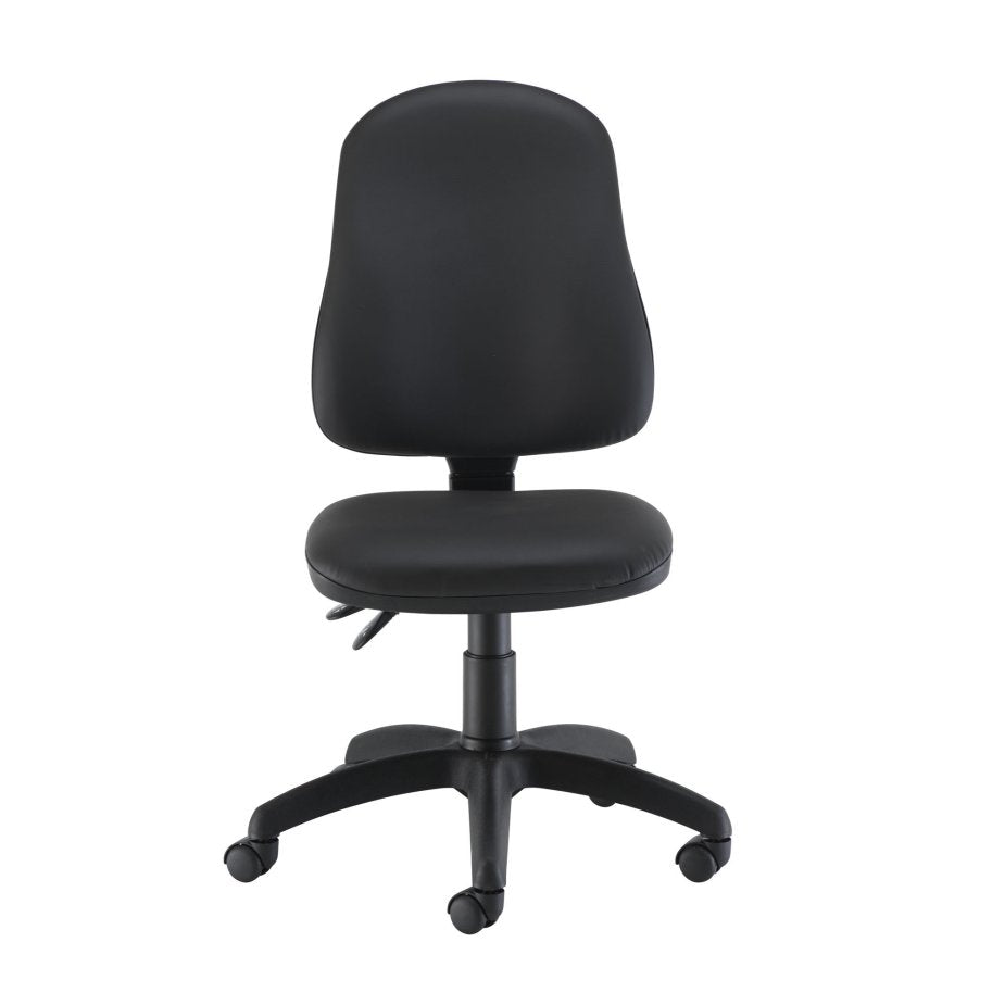 Black office chair on a white background