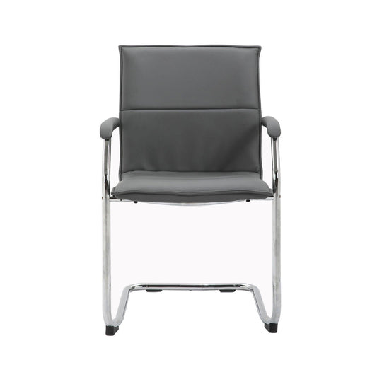 Gray chair with a white background