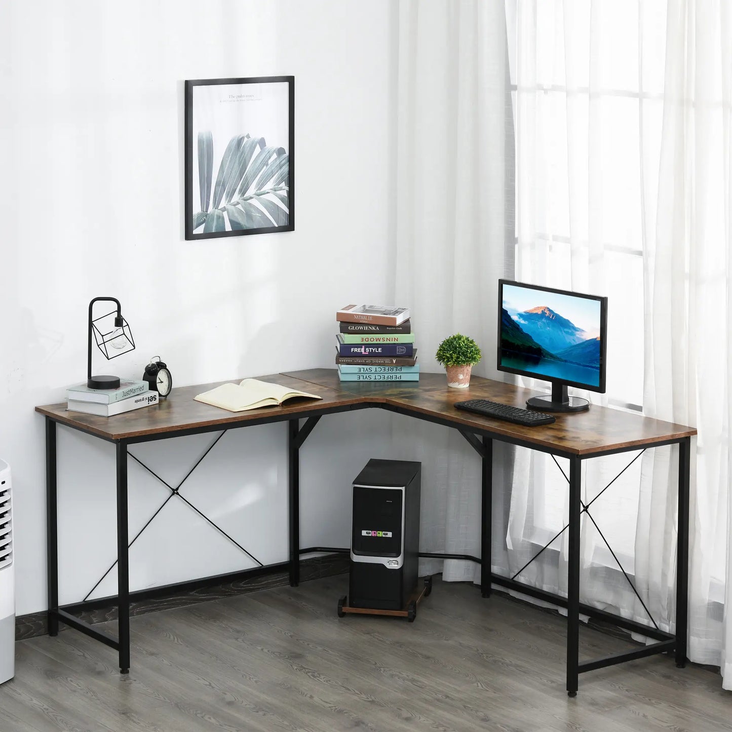 Corner Gaming Desk L-Shape Computer PC Workstation